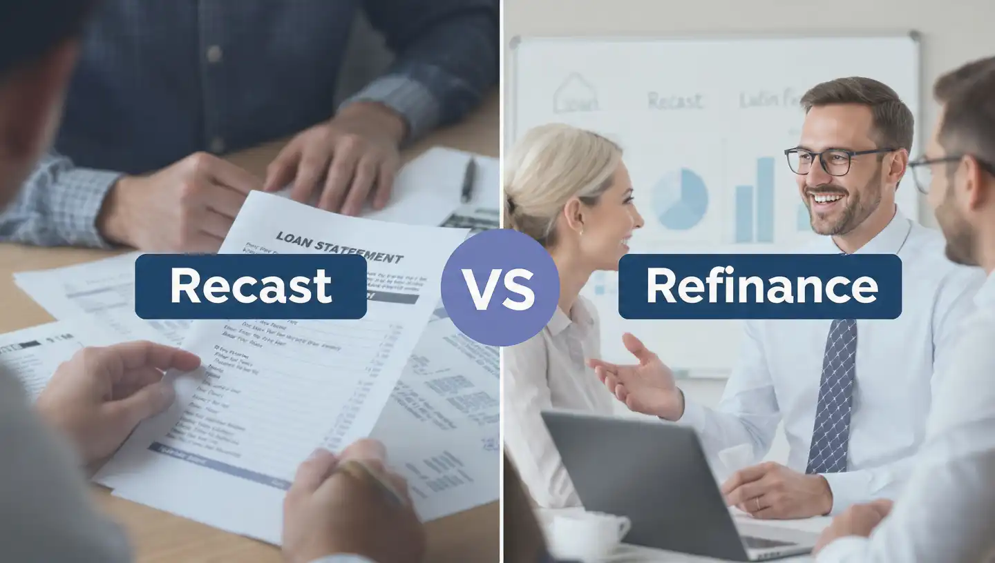 Recast vs Refinance Calculator